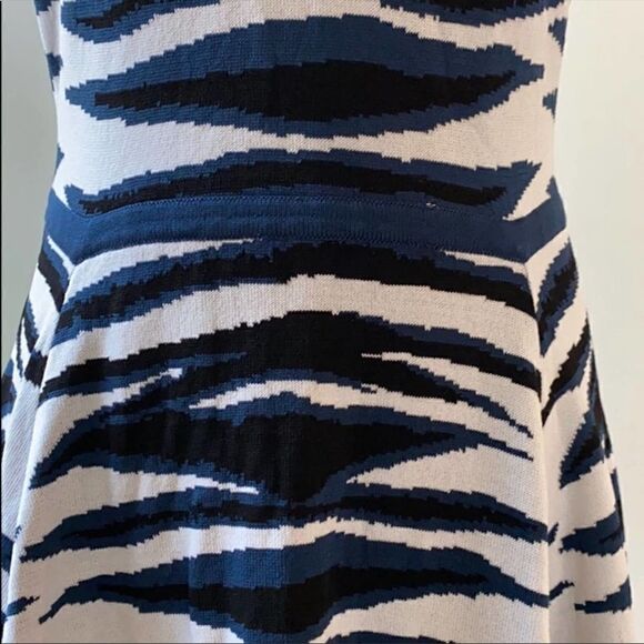 Milly Revolve Zebra Jacquard Fit & Flare Dress - Picture 7 of 13